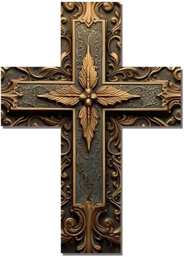 Vista 12 de Imahoocool Decoración de pared de cruz de fe cristiana, Crucifijo de Jesús Dios, Cruz de madera, letrero de pared cristianismo fe colgante de madera