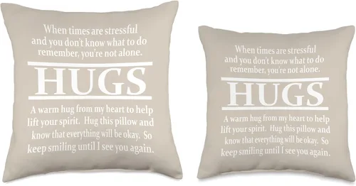 Vista 3 de DesignsByKelley Best Wishes Fast Recovery Gifts Inspirador When Times are Stressful - Almohada de regalo de aliento (16 x 16 pulgadas), multicolor