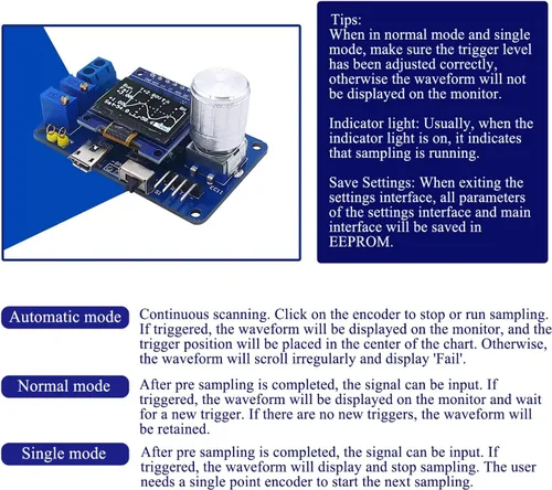 Vista 3 de Mini osciloscopio digital Kit de práctica de soldadura portátil electrónica DIY herramienta de aprendizaje para entusiastas de la electrónica