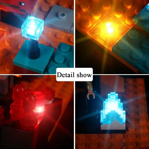 Vista 3 de Kyglaring Kit de luz LED compatible con Lego The Nether Bastion 21185 - Accesorios de iluminación mejorados para bloques de modelo 21185