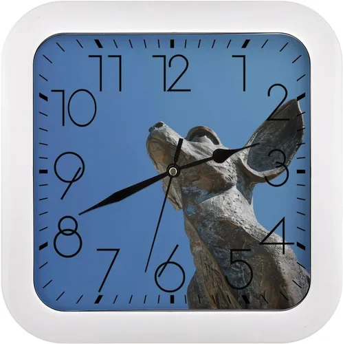 Vista 21 de 10" Square Modern Wall Clock,Animal Cockerel Print Kitchen Clocks Wall Battery Operated,Silent Non Ticking Unique Funny Cute Wall Clock for Living