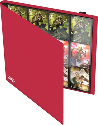 Vista 4 de Ultimate Guard Flexxfolio 12 bolsillos laterales para almacenamiento de tarjetas coleccionables de hasta 480 tarjetas, colección de tarjetas Rojo