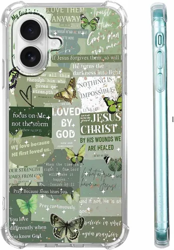 Vista 57 de Funda para Celular con Versículos de la Biblia, Colocación de Citas Cristianas de Jesús, Diseño Collage, Funda Protectora Suave de TPU de Moda