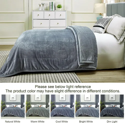 Vista 7 de DREAMNINE Manta grande y gruesa de 3 capas de franela suave tamaño Queen para cama de 90 x 90 pulgadas, manta de terciopelo mullido y cálida de lujo