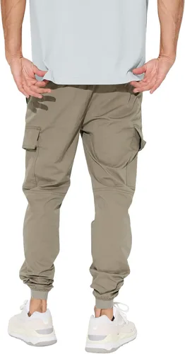 Vista 7 de Lexiart Pantalones deportivos de moda para hombre, pantalones de senderismo con cordón, pantalones deportivos largos para entrenamiento de gimnasio