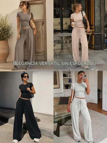 Vista 6 de Trendy Queen Conjunto de descanso de verano de 2 piezas a juego con Avena Gris