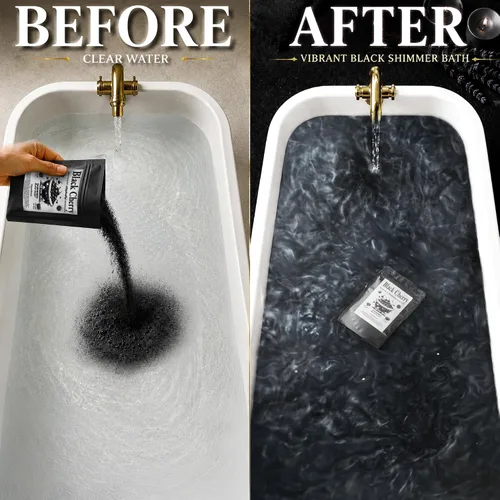 Vista 2 de Bomba de baño brillante de cereza negra en una bolsa - Bombas de baño perfumadas hechas a mano para mujeres, niños y hombres - Bombas de baño