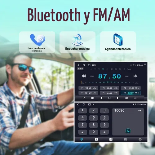 Vista 6 de Radio Android para Ford F150 2009-2012 0nly Fit Auto AC, con pantalla táctil de 9 pulgadas, 2GB+64GB, compatible con Carplay, Android Auto, SWC
