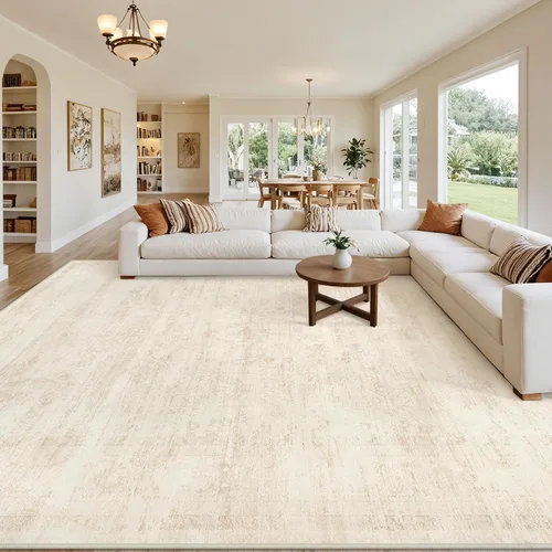 Vista 33 de Alfombras de área 8x10 Sala de estar: Dormitorio Alfombra Lavable Beige