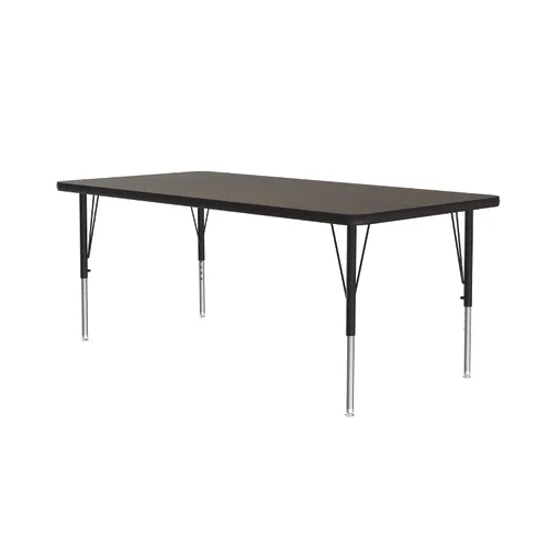 Vista 18 de Correll Econoline AM2448-REC-06 - Mesa de actividades para el aula, rectangular de 24 x 48 pulgadas, parte superior de melamina de roble medio