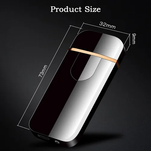 Vista 5 de Encendedor electrónico, encendedor eléctrico inteligente, mini encendedor recargable USB con ignición táctil de doble lado, encendedor sin llama a