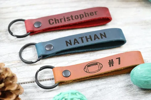 Vista 6 de SLIM Football Keychain, Football Team Gifts, Football Senior Night Gifts, Personalized Football Gifts, Key Ring, End of Season, Football Banquet