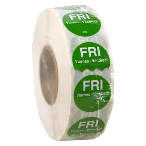 Vista 3 de DayMark Day of The Week - Etiqueta removible de 1" x 1", VIE (Paquete de 1000)
