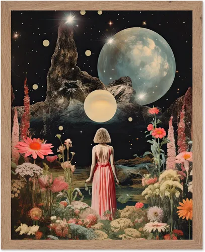 Vista 48 de Poster Master Póster OVNI – Impresión de mujer enmascarada – Arte extraterrestre – Arte surrealista – Arte de ciencia ficción – Regalo para hombres