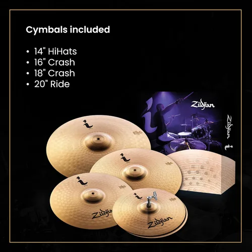 Vista 2 de Zildjian ILHPRO I Pro Gig - Paquete de platillos con bolsa de platillo, baquetas y paño de pulido Austin Bazaar