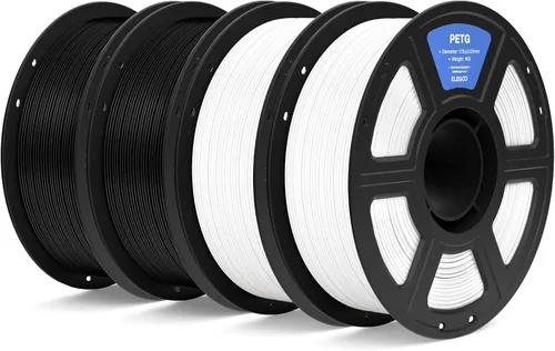 Vista 32 de ELEGOO Filamento PETG para impresora 3D de 0.07 in, color negro, 8.8 lbs