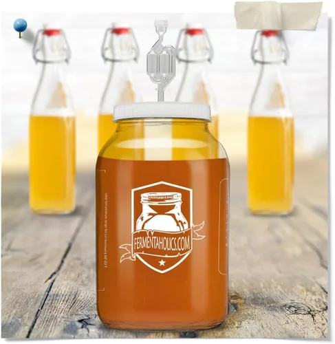 Vista 8 de Fermentaholics Juego de esclusas con ojales – 4 esclusas y 8 ojales para vino casero, cerveza, sidra, kimchi, chucrut – conservación, elaboración