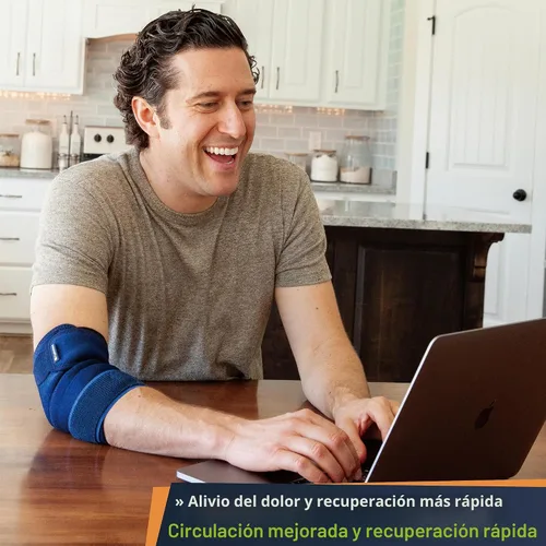 Vista 6 de Comforband - Codera ajustable para el codo – Soporte específico para codo de tenista, codo de golfista, tendinitis, artritis, bursitis, esguinces