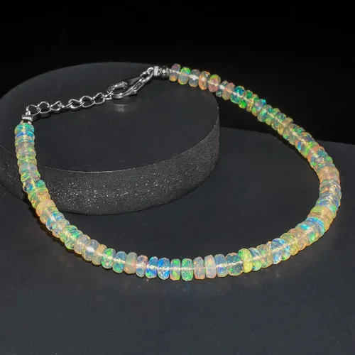 Vista 3 de Multi Gemstone Link Choker Bracelet