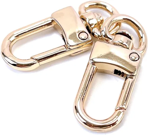 Vista 10 de 10 clips giratorios resistentes de oro antiguo, pequeños cierres de pinza de langosta para puerta de empuje, ganchos a presión, estilo arco