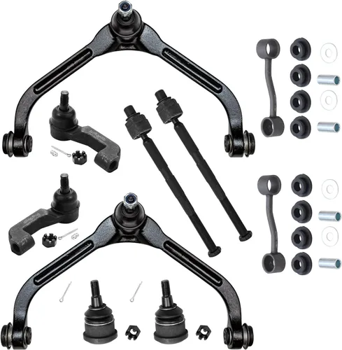 Vista 40 de Detroit Axle - Kit de suspensión delantera de 10 piezas para Jeep 2002-2004