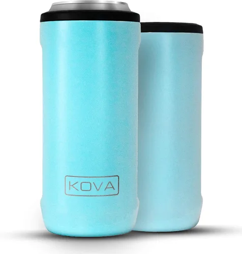 Vista 7 de K-OG - Enfriador de latas aislado de acero inoxidable de doble pared para latas delgadas de 12 onzas (arcoíris)