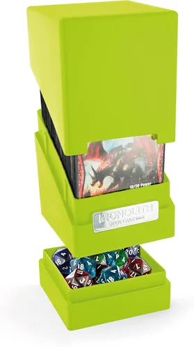 Vista 4 de Ultimate Guard Monolith Deck Case 100+ Juego de cartas verde claro tamaño estándar