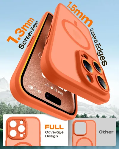 Vista 823 de TOCOL Funda para iPhone 11, compatible con Magsafe, protección completa de cámara, imanes integrados, protección contra caídas, funda translúcida