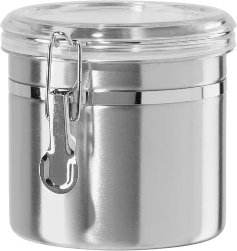 Vista 16 de Oggi Recipiente de cocina de acero inoxidable de 26 onzas líquidas, negro - Tapa hermética con cierre, parte superior transparente - Ideal