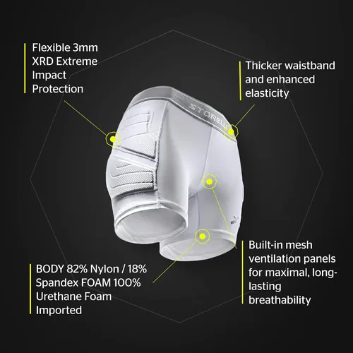 Vista 5 de Storelli Women’s BodyShield Impact Sliders 2, High-Impact Protection, Sweat-Wicking, UV-Resistant Athletic Undershorts