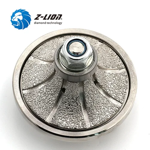 Vista 2 de Z-LION B20 3/4 "Diamond Hand Profile Wheel Router Bit Half Profiler Wheel para Granito Concrete Marble Edge con 5/8"-11 Rosca