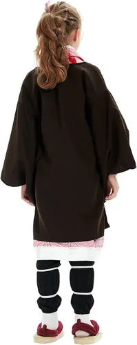 Vista 3 de Disfraz de cosplay de anime para niños, traje de kimono para Halloween