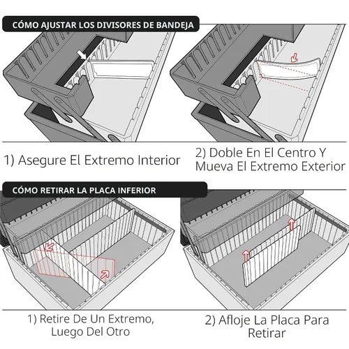 Vista 8 de Joligrace Maletín de Maquillaje Profesional Ajustable - 6 Bandejas Organizador de Almacenamiento de Cosméticos con Cerradura y Compartimentos 14