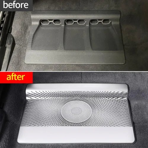 Vista 2 de Asiento trasero de la fila del coche cubierta de ventilación de aire para Mercedes Benz gls x167 gle w167 c167 carbono 350 amg 400d 500e amg