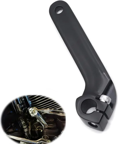 Vista 4 de Eje de palanca de cambios interior ajustable compatible con H-D 1982-2018 FLT/Road Glide FLTRX 2015-2020 en negro [P/N: MT268-018-BK]