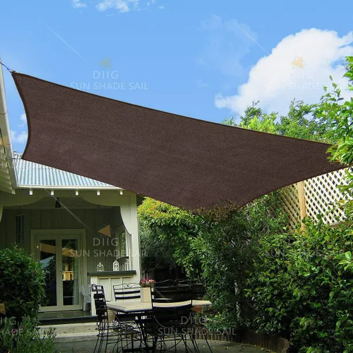 Vista 13 de Toldo tipo vela para patios, pérgolas, patios traseros, jardines y exteriores, rectangular, tela para sombra que bloquea los rayos ultravioleta, 6 x