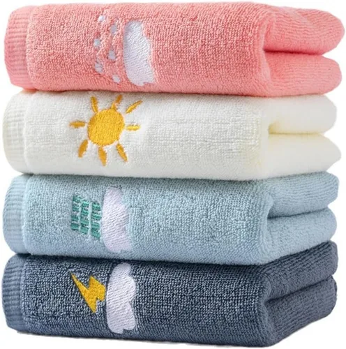 Vista 6 de RUIBOLU Juego de 4 toallas de mano para baño, toalla de baño 100% algodón, suave y altamente absorbente, cocina para adultos y niños, 14 x 29