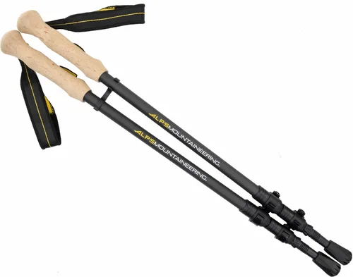 Vista 2 de ALPS Mountaineering Alliance - Bastones de trekking (2 unidades), color negro