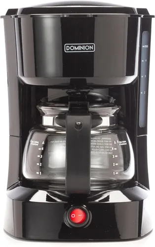 Vista 3 de Dominion Cafetera compacta de 5 tazas, silenciosa con luz indicadora LED de encendido/apagado, función de pausa automática, cafetera antigoteo fácil