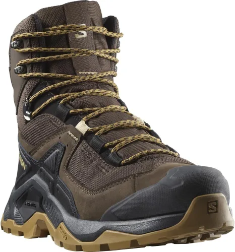Vista 4 de Salomon Botas de senderismo QUEST ELEMENT GORE-TEX de cuero para hombre, Gris
