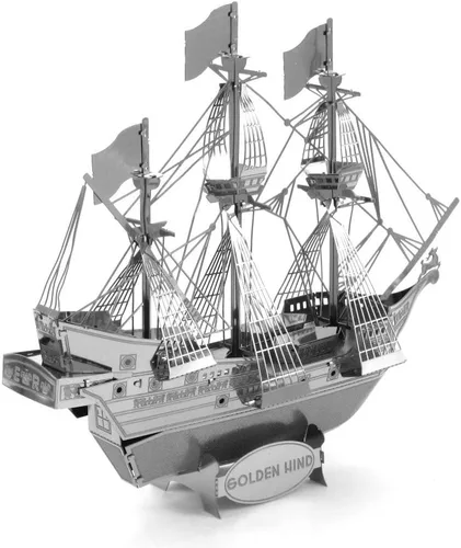Vista 3 de Metal Earth Modelo de metal 3D - Golden Hind Ship