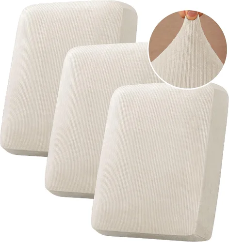 Vista 114 de H.VERSAILTEX Funda de cojín elástica de terciopelo para sofá, funda de cojín de felpa para cojines de silla, protector de muebles, cojín de asiento