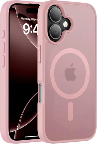 Vista 21 de Hualele - Funda magnética para iPhone 13 Pro, compatible con MagSafe, grado militar, a prueba de caídas, translúcida mate, parte trasera dura, borde