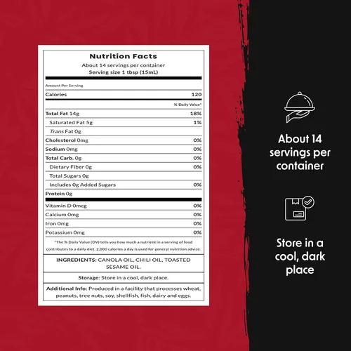Vista 2 de KA-ME Aceite de chile caliente – Aceite infundido con chile picante – Rocíe para albóndigas, salteado y arroz frito – condimento asiático