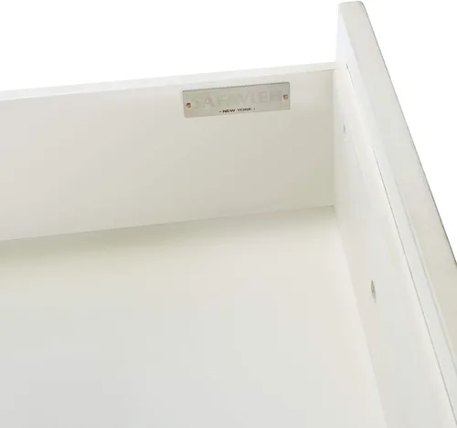 Vista 6 de Safavieh Home Collection Johni Antique White and Gold - Caja de almacenamiento con 5 estantes Antiguo/blanco
