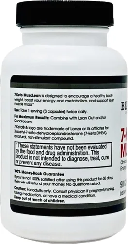 Vista 2 de 7-KETO Musclean. Pierde hasta 3 veces más grasa corporal sin perder el tono muscular. Potente píldora de dieta termogénica para hombres y mujeres.