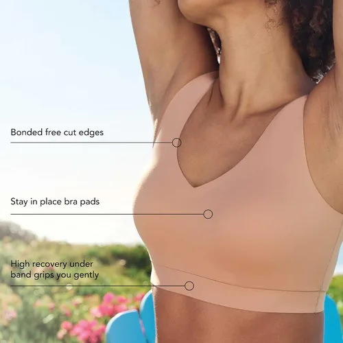 Vista 4 de Floatley Sujetador ajustable cómodo sin varillas sin costuras con almohadilla incrustada para mujer