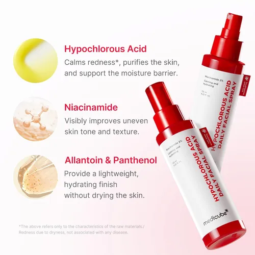 Vista 3 de medicube Red Power Duo para el cuidado después del punto: TXA+Niacinamida 15% Glow Suero Facial y Spray Power Calmante