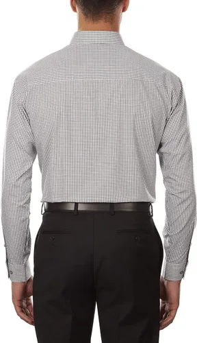 Vista 2 de Kenneth Cole Men's Dress Shirt Regular Fit Checks and Stripes (Patterned)