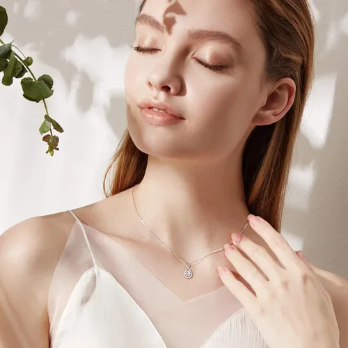 Vista 3 de FANCIME Dainty Infinity Birthstone Necklaces Sterling Silver Pendant abr-04